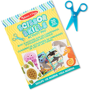 Scissor Skills Sea Life Activity Pad box showing skill levels and age recommendation