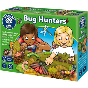Orchard Toys Bug Hunters Game box with illustrated beetle, butterfly and minibeast characters
