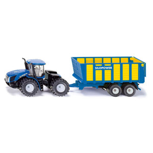 Siku New Holland Knicklenker w Silage Trailer Diecast Replica -1:50 Scale