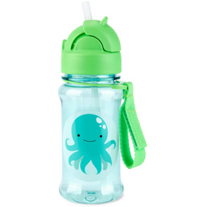 Skip Hop Zoo Octopus Tritan Renew Straw Bottle front view octopus character