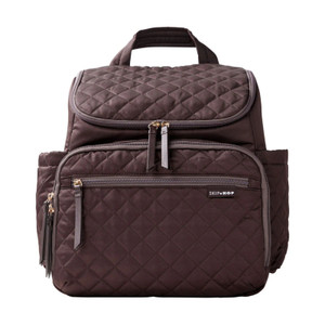 Skip Hop Forma Diaper Backpack Chocolate brown structured front view