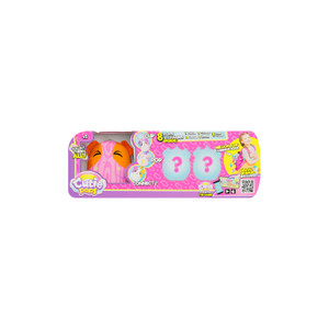 Cutie Pops three cuties blind pack in pink and purple packaging with 8 pops and charms inside, mystery surprises