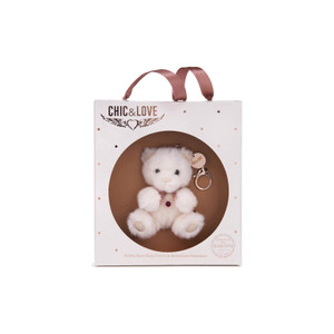 Chic & Love Bailey Bear Bag Charm & Ruby Birthstone Necklace July