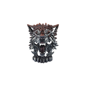 Edge Sculpture Miniature Wolf Bust Figurine - hand-painted resin collector figurine