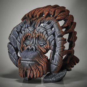 Edge Sculpture Orangutan Bust Figurine close-up detail view