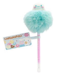Cinnamoroll Fluffy Pom Pom Pen with Figurine Topper - main view | Peekaboobaby