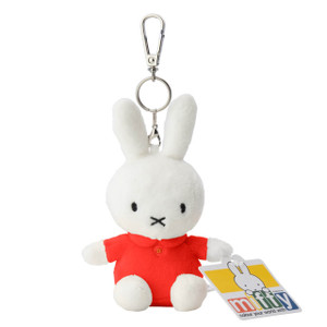 Miffy Classic Red Dress Plush Keyring - 12cm - main view | Peekaboobaby