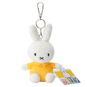 Miffy Classic Yellow Dress Plush Keyring - 12cm - main view | Peekaboobaby