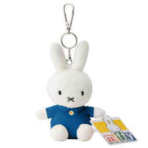 Miffy Classic Blue Dress Plush Keyring - 12cm - main view | Peekaboobaby