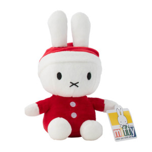 Miffy Christmas Santa Hat Plush Toy - 21cm - main view | Peekaboobaby