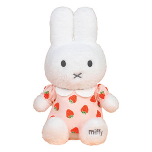 Miffy Strawberry Dress Plush Toy - 25cm - main view | Peekaboobaby