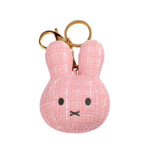 Miffy Boucle Plush Keyring - Pink - main view | Peekaboobaby