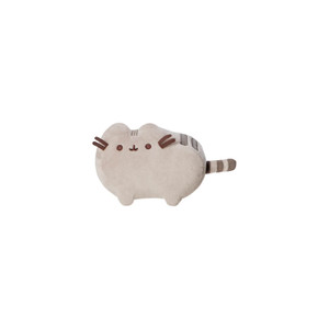 Classic Pusheen small plush toy - chubby grey cartoon cat in sitting pose