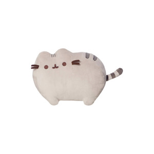 Classic Pusheen medium plush toy - chubby grey cartoon cat in signature sitting pose