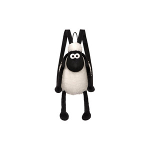 Shaun the Sheep soft plush backpack with woolly texture and embroidered character face