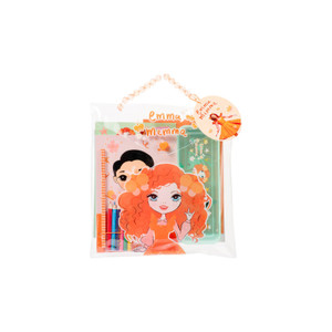 Emma Memma Bumper Kids Stationery Set in Clear Wallet