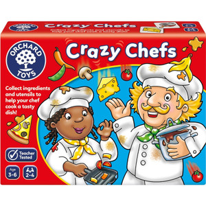 Orchard Toys Crazy Chefs Game box featuring colourful silly chef characters