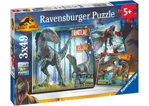 Ravensburger - Jurassic World Domination Puzzle 3x49 Pieces - box front