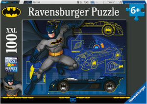 Ravensburger - Batman and the Batmobile Puzzle 100 Pieces - box front