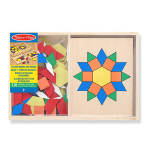 Melissa & Doug Wooden Pattern Blocks And Boards Melissa & Doug Wooden Pattern Blocks And Boards