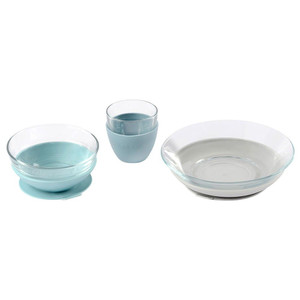 Beaba Duralex Glass Meal Set With Soft Protective Suction Pad - Jungle - product photo 1 (PENDING ALT TEXT REVIEW)