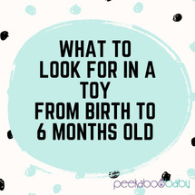 What to Look for in a Toy for a Baby Birth to 6 Months Old