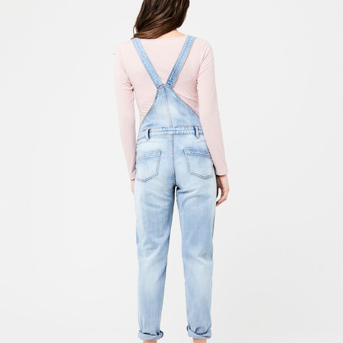 Denim Short Overalls - Pale Blue