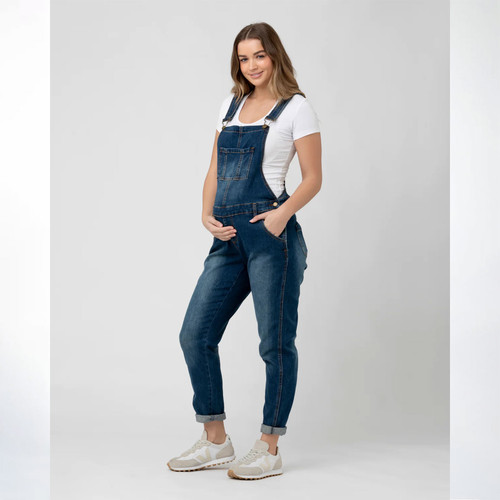 ASOS DESIGN Maternity 'original' denim overalls in midwash | ASOS