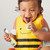 Skip Hop Zoo Bee Fork and Spoon Set yellow bee character handle toddler utensils