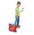 Melissa & Doug Fill & Roll Grocery Basket wooden play set with 10 food items and ramp