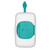 OXO Tot On-The-Go Wipes Dispenser teal closed front view