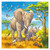 Ravensburger Wild Animals 3x49pc completed jigsaw puzzles displayed side by side