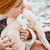 Bunnies By The Bay Pink Nibble Bunny Toy - Tiny 20cm - close-up detail | Peekaboobaby