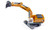 SIKU Liebherr hydraulic excavator close-up of hydraulic boom cylinders and joint pins