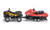 SIKU quad bike and jet-ski set 1:50 scale side profile showing full length of quad and trailer with watercraft, on white background
