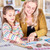 Orchard Toys First Times Tables - all game contents laid out including cards and pieces