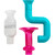 Boon Tube bath toy - full set on bath wall