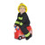 Trunki Fire Engine Frank red ride on suitcase side view
