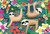 Ravensburger Koalas and Sloths sloth puzzle completed showing sloths hanging from jungle vines