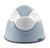 BEABA green blue and white training potty with ergonomic design and handles shown on white background