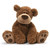 Gund Grahm large brown plush teddy bear with tan muzzle and paw pads sitting against white background