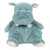 Gund Oh So Snuggly plush hippo toy in soft teal blue fabric with cream accents, sitting against white background