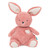 Gund Oh So Snuggly pink plush bunny toy with large ears and white inner details sitting against white background