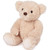 Gund Cindy small beige teddy bear with fluffy textured fur, brown nose, black eyes and cream paw pads sitting upright