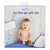 Ubbi on-the-go gift set packaging showing baby on grey change mat with white nappy wallet and wipe holder in blue border