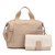 Storksak Organic Tote Seashell interior pockets