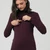 Ripe Maternity Ruby Rib Nursing Dress - Maroon - Ripe Maternity Australia | Peekaboo Baby