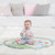Skip Hop Treetop Pastel Baby Activity Gym full view with baby on mat and hanging toys