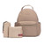 Babymel Lola Vegan Leather Nappy Backpack - Almond - Stylish Nappy Bag | Peekaboo Baby