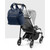 Skip Hop Main Frame Midnight Navy Bag stroller clips attached to pram